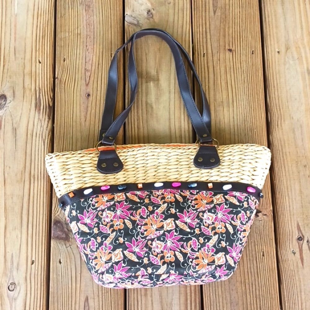 Summer straw Beach shoulderbag
